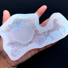 Large Royal Carriage Silicone Mold | Fairytale Embellishment Mold | Clear Soft Mould for UV Resin | Epoxy Resin Mold (135mm x 80mm)