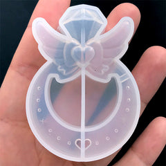 Magical Girl Shaker Charm Silicone Mold | Kawaii Decoden Mold | Mahou Kei Jewellery Making | Epoxy Resin Art (43mm x 59mm)