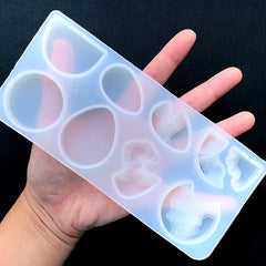 Beach Island Silicone Mold in Teardrop and Round Shapes | Nature Sea Coast Mold | Resin Jewellery Making | Coastline Landscape Mold