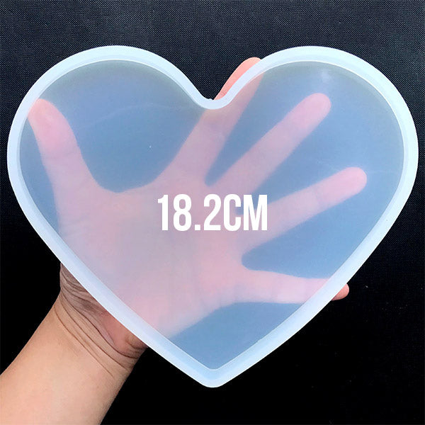 Large Heart Coaster Silicone Mold, Epoxy Resin Craft Supplies, Make, MiniatureSweet, Kawaii Resin Crafts, Decoden Cabochons Supplies