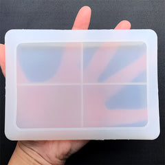Rectangular Trinket Dish Silicone Mold | Rectangle Plate Mould | Make Your Own Jewelry Tray | Home Decor with Resin (104mm x 147mm)