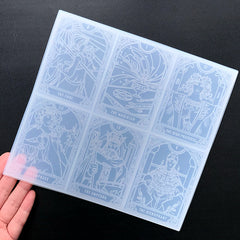 Tarot Card Silicone Mold (0 to V) | Divination Tarot Deck Mould | Tarot Playing Card DIY | Resin Art Supplies (62mm x 86mm)