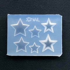 Small Star Silicone Mold (6 Cavity) | Kawaii Cabochon Mould | Mini Embellishment Mold | UV Resin Art Supplies