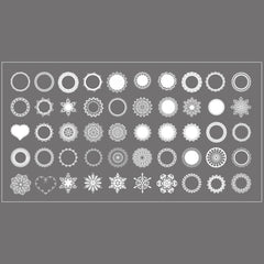 White Lace Doilies Sticker Flakes | Clear PVC Stickers | Embellishments for Resin Art | Scrapbooking Supplies (Set of 50 pcs)