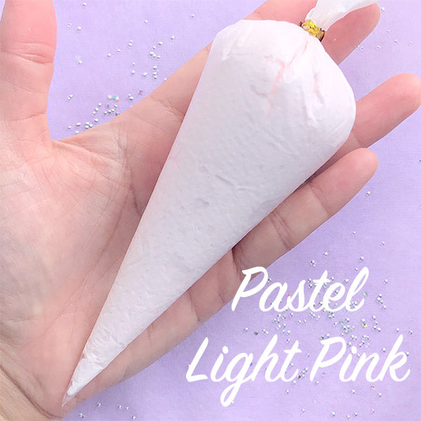 Kawaii Deco Cream Clay | Decoden Phone Case | Air Dry Whip Cream | Dollhouse Food Making | Faux Icing (50g / Opaque Light Pink)