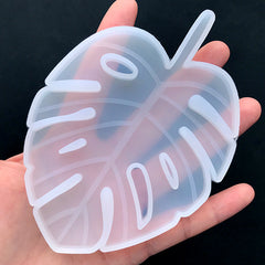 Tropical Leaf Silicone Mold | Monstera Leaves Embellishment Making | Small Coaster DIY | Resin Mould Supplies (84mm x 120mm)
