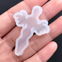 Cross Silicone Mold for Resin Craft | Clear Soft Mold for UV Resin | Religion Mold | Resin Jewelry DIY (32mm x 46mm)