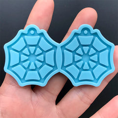 Spiderweb Charm Silicone Mold (2 Cavity) | Halloween Dangle Earrings DIY | Resin Jewelry Making | Resin Art Supplies (33mm x 37mm)