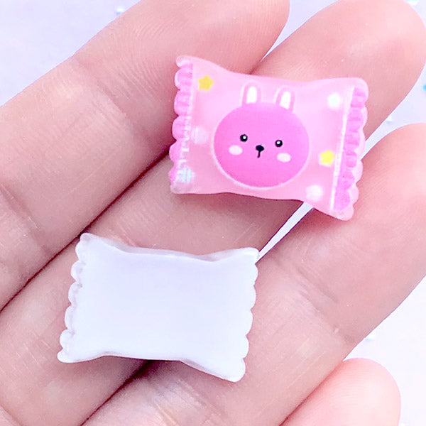 Plastic Earring Post with Rubber Backs & 5mm Cup / Cone Earring Blank, MiniatureSweet, Kawaii Resin Crafts, Decoden Cabochons Supplies