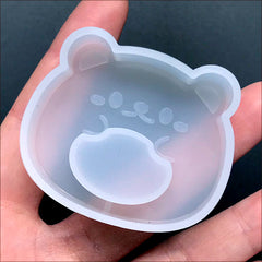 Kawaii Bear Shaker Charm Silicone Mold | Cute Animal Mould | Resin Jewellery Making (48mm x 41mm)