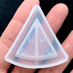 Watermelon Resin Shaker Charm Silicone Mold | Kawaii Waterfall Cabochon DIY | Decoden Supplies (44mm x 44mm)