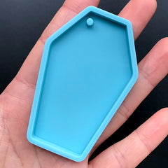 Coffin Keychain Silicone Mold | Kawaii Goth Halloween Keyring Making | Resin Accessory DIY | Resin Craft Supplies (41mm x 65mm)