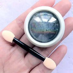 Holo Pigment Powder (Black) | Rainbow Holographic Glitter Dust | Resin Coloring | Nail Decoration (0.2 gram)