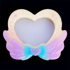 Magical Heart Shaker Mold | Kawaii Resin Shaker Charm Silicone Mould | Shake Shake Decoden Cabochon DIY (62mm x 50mm)