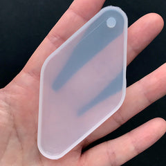 CLEARANCE Rhombic Tag Silicone Mold | Resin Jewellery Mould | Keychain Accessory Making | Resin Craft Supplies (44mm x 85mm)