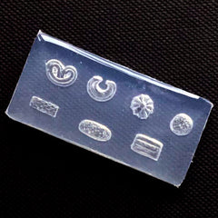 Miniature Danish Butter Cookie Silicone Mold (7 Cavity) | Dollhouse Food Mold | Kawaii Mini Doll Food DIY (4mm to 7mm)
