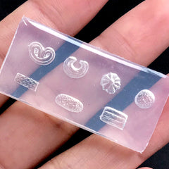 Miniature Danish Butter Cookie Silicone Mold (7 Cavity) | Dollhouse Food Mold | Kawaii Mini Doll Food DIY (4mm to 7mm)