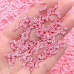 Peppermint Candy Cane Polymer Clay Slices | Christmas Sweets Deco | Kawaii Resin Shaker Bits | Nail Decoration (5 grams)