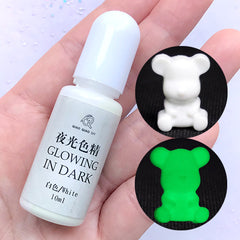 Glow in the Dark Pigment | Epoxy Resin Colorant | UV Resin Dye | Resin Colouring | Resin Art Supplies (White / 10ml)