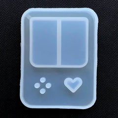 Handheld Game Console Silicone Mold | Kawaii Resin Shaker Charm Making | Decoden Cabochon Mold (44mm x 59mm)