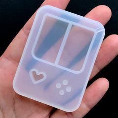 Handheld Game Console Silicone Mold | Kawaii Resin Shaker Charm Making | Decoden Cabochon Mold (44mm x 59mm)