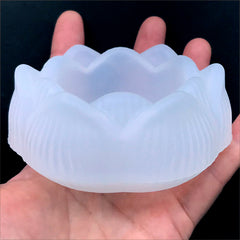 Lotus Trinket Dish Silicone Mold | Make Your Own Trinket Tray | Oriental Home Decoration | Epoxy Resin Art Supplies (83mm x 41mm)