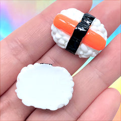 Sushi Cabochons | Japanese Food Embellishments | Fridge Magnet DIY | Phone Case Decoden Supplies (2 pcs / 19mm x 24mm)