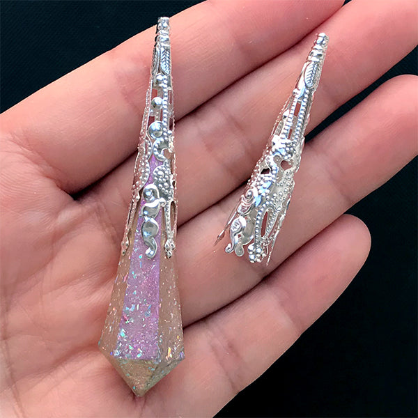 Faceted Crystal Shard Silicone Mold Long Quartz Point Mold