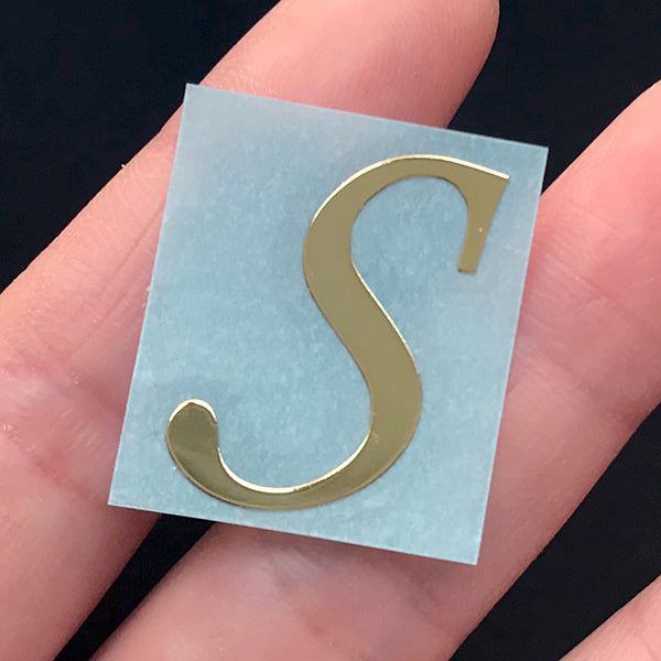 Metallic Gold Capital Letter Sticker Uppercase Initial Sticker Alp