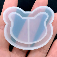 Bear Head Shaker Mold | Animal Resin Shaker Charm Making | Shake Shake Cabochon DIY | Kawaii Decoden Phone Case Supplies (50mm x 41mm)