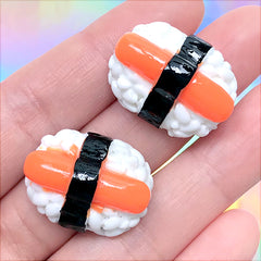 Sushi Cabochons | Japanese Food Embellishments | Fridge Magnet DIY | Phone Case Decoden Supplies (2 pcs / 19mm x 24mm)