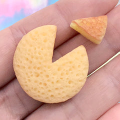 Miniature Japanese Cotton Cheesecake (Set of 2) | Dollhouse Sponge Cake | Fake Food Jewelry Making (28mm x 11mm)