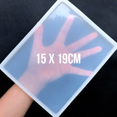 Big Rectangle Coaster Silicone Mold | Large Rectangular Coaster Making | Epoxy Resin Craft Supplies (150mm x 190mm)
