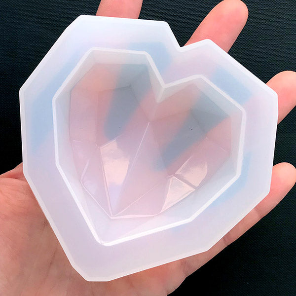 Large Heart Silicone Mold | Heart Coaster Mold | Clear Soft Mould for UV  Resin | Epoxy Resin Supplies | Valentine's Day Decor (102mm x 86mm)