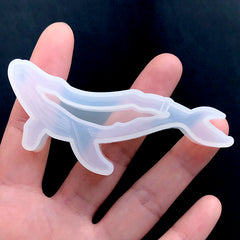 Whale Resin Shaker Charm Silicone Mold | Marine Life Mold | Fish Cabochon Mold | Kawaii Resin Craft Supplies (29mm x 80mm)