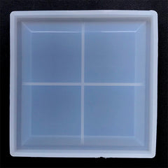 Square Trinket Dish Silicone Mold | Petri Tray Mould | Small Plate Mold | UV Resin Art Supplies | Epoxy Resin Mold (106mm)