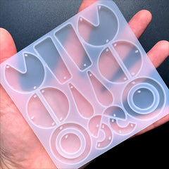 Statement Earring Silicone Mold for Resin (18 Cavity) | Geometry Dangle Earrings Making | Retro Geometric Jewelry DIY