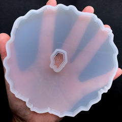 Agate Coaster Silicone Mold for Epoxy Resin | Crystal Slice Soft Mold for UV Resin | Resin Art Supplies | Home Decor (123mm x 127mm)