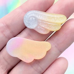 Magical Angel Wings Cabochon in Rainbow Color | Mahou Kei Decoden Phone Case DIY (2 pcs / 16mm x 30mm)