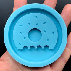 Kawaii Donut Shaker Silicone Mold | Cute Doughnut Mould | Decoden Shaker Charm Making | Resin Art Supplies (60mm)