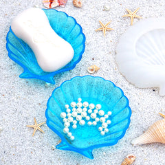 Scallop Trinket Plate Silicone Mold | Seashell Trinket Dish Mould | Make Your Own Resin Trinket Tray (105mm x 105mm)