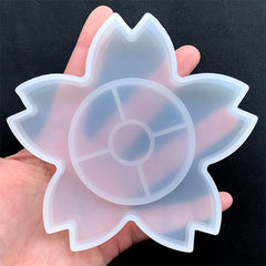 Sakura Trinket Dish Silicone Mold | Cherry Blossom Tray Mold | Floral Tray Making | Flower Plate Mold | Epoxy Resin Crafts (112mm x 106mm)