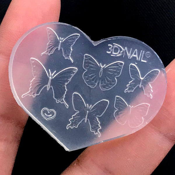 Mini Butterfly Silicone Mold (6 Cavity) | Tiny Insect Embellishment Making  | Clear Mould for UV Resin | Resin Inclusion DIY | Nail Decoration