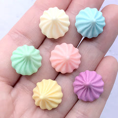 Faux Meringue Cabochons | Fake Candies | Kawaii Dessert Jewelry DIY | Phone Case Decoden Supplies (6 pcs / Mix / 15mm x 14mm)