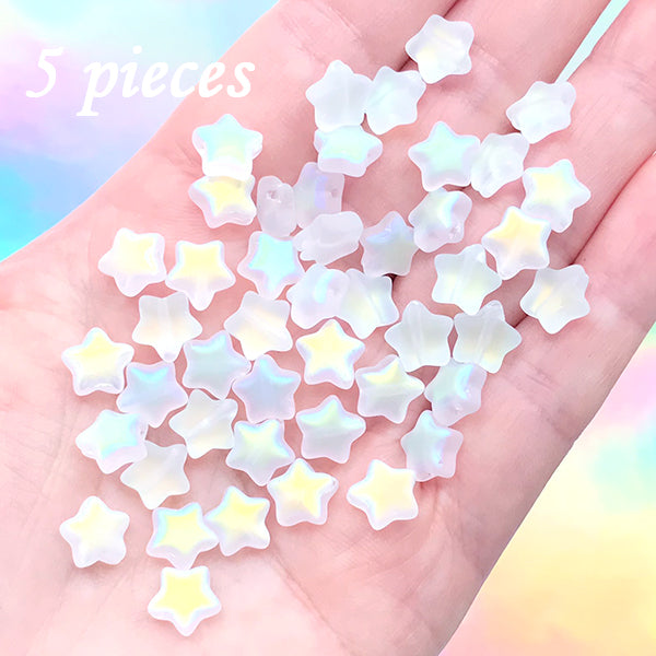 Frosted Star Beads, Kawaii Star Shaped Beads, Clear Star Beads for Jewelry  Making, Pastel Star Beads for Bracelet 