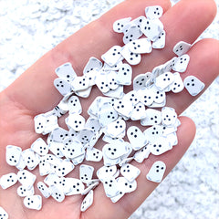 CLEARANCE Ghost Polymer Clay Slices | Halloween Nail Design | Creepy Cute Embellishments for Resin Shaker Making (5 grams)
