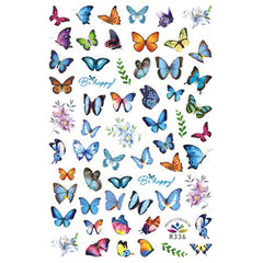 Mini Butterfly Sticker | Flower Nail Designs | Floral Embellishment for Resin Art