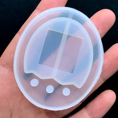 Tamagotchi Shaker Silicone Mold | Resin Shaker Charm DIY | Decoden Cabochon Making | Kawaii Resin Art Supplies (50mm x 60mm)