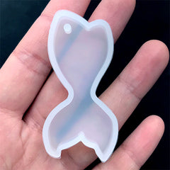 Fish Tail Silicone Mold | Mermaid Tail Mold | UV Resin Jewelry Supplies | Epoxy Resin Mold (25mm x 53mm)