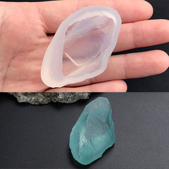 Stone Silicone Mold | Rough Gemstones Mold | Raw Gemstone Mould | Gem Mold | Clear Mold | Resin Craft Supplies (28mm x 45mm)